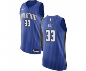 Men's Nike Orlando Magic #33 Grant Hill Authentic Royal Blue Road NBA Jersey - Icon Edition