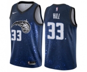 Men's Nike Orlando Magic #33 Grant Hill Swingman Blue NBA Jersey - City Edition