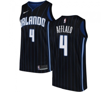 Men's Nike Orlando Magic #4 Arron Afflalo Swingman Black Alternate NBA Jersey Statement Edition