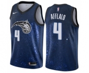 Men's Nike Orlando Magic #4 Arron Afflalo Swingman Blue NBA Jersey - City Edition