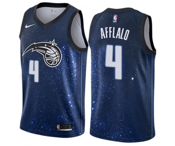 Men's Nike Orlando Magic #4 Arron Afflalo Swingman Blue NBA Jersey - City Edition