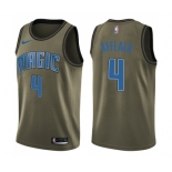 Men's Nike Orlando Magic #4 Arron Afflalo Swingman Green Salute to Service NBA Jersey