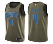 Men's Nike Orlando Magic #4 Arron Afflalo Swingman Green Salute to Service NBA Jersey