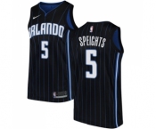 Men's Nike Orlando Magic #5 Marreese Speights Swingman Black Alternate NBA Jersey Statement Edition