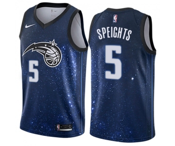 Men's Nike Orlando Magic #5 Marreese Speights Swingman Blue NBA Jersey - City Edition