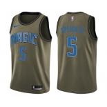 Men's Nike Orlando Magic #5 Marreese Speights Swingman Green Salute to Service NBA Jersey