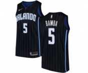 Men's Nike Orlando Magic #5 Mohamed Bamba Authentic Black NBA Jersey Statement Edition