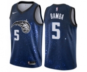 Men's Nike Orlando Magic #5 Mohamed Bamba Authentic Blue NBA Jersey - City Edition