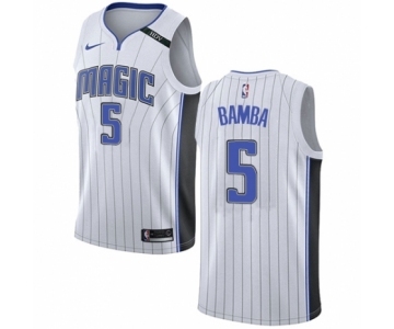 Men's Nike Orlando Magic #5 Mohamed Bamba Authentic White NBA Jersey - Association Edition