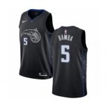 Men's Nike Orlando Magic #5 Mohamed Bamba Swingman Black NBA Jersey - City Edition