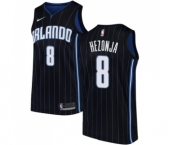 Men's Nike Orlando Magic #8 Mario Hezonja Swingman Black Alternate NBA Jersey Statement Edition