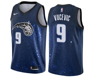 Men's Nike Orlando Magic #9 Nikola Vucevic Authentic Blue NBA Jersey - City Edition