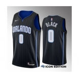 Men's Orlando Magic #0 Anthony Black Black 2023 Draft Association Edition Stitched Basketball Jersey