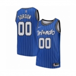 Men's Orlando Magic #00 Aaron Gordon Authentic Blue Hardwood Classics Basketball Jersey