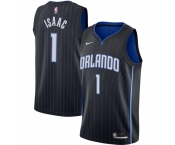 Men's Orlando Magic #1 Jonathan Isaac Nike Black 2020-21 Swingman Jersey