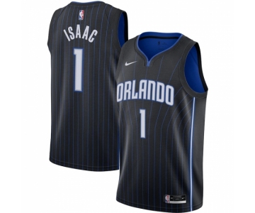 Men's Orlando Magic #1 Jonathan Isaac Nike Black 2020-21 Swingman Jersey