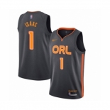 Men's Orlando Magic #1 Jonathan Isaac Swingman Charcoal Basketball Jersey 2019-20  City Edition