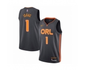 Men's Orlando Magic #1 Jonathan Isaac Swingman Charcoal Basketball Jersey 2019-20  City Edition