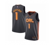 Men's Orlando Magic #1 Penny Hardaway Swingman Charcoal Basketball Jersey 2019-20 City Edition