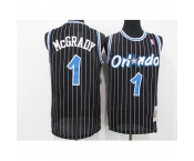 Men's Orlando Magic #1 Tracy Mcgrady Black Mitchell & Ness Black Retired Player Jersey