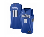 Men's Orlando Magic #10 Evan Fournier Authentic Blue Finished Basketball Jersey - Statement Edition