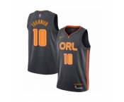 Men's Orlando Magic #10 Evan Fournier Swingman Charcoal Basketball Jersey 2019-20 City Edition