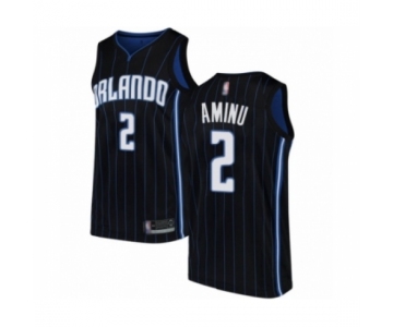 Men's Orlando Magic #2 Al-Farouq Aminu Authentic Black Basketball Jersey Statement Edition