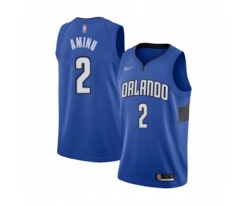 Men's Orlando Magic #2 Al-Farouq Aminu Authentic Blue Finished Basketball Jersey - Statement Edition