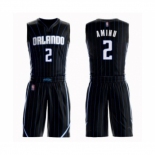 Men's Orlando Magic #2 Al-Farouq Aminu Swingman Black Basketball Suit Jersey Statement Edition