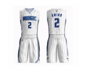 Men's Orlando Magic #2 Al-Farouq Aminu Swingman White Basketball Suit Jersey - Association Edition