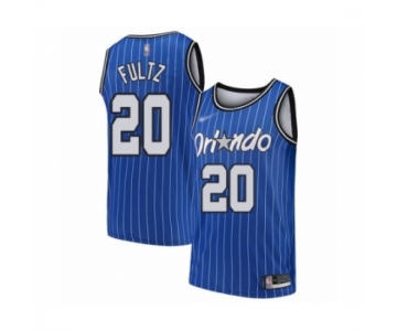 Men's Orlando Magic #20 Markelle Fultz Authentic Blue Hardwood Classics Basketball Jersey