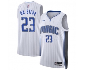 Men's Orlando Magic #23 Tristan Da Silva White 2024 Draft Association Edition Stitched Basketball Jersey