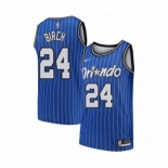 Men's Orlando Magic #24 Khem Birch Authentic Blue Hardwood Classics Basketball Jersey