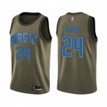 Men's Orlando Magic #24 Khem Birch Swingman Green Salute to Service Basketball Jersey