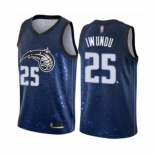 Men's Orlando Magic #25 Wes Iwundu Authentic Blue Basketball Jersey - City Edition