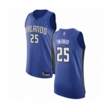 Men's Orlando Magic #25 Wes Iwundu Authentic Royal Blue Basketball Jersey - Icon Edition