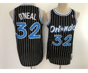 Men's Orlando Magic #32 Shaquille O'neal 1994-95 Black Hardwood Classics Soul Swingman Throwback Jersey