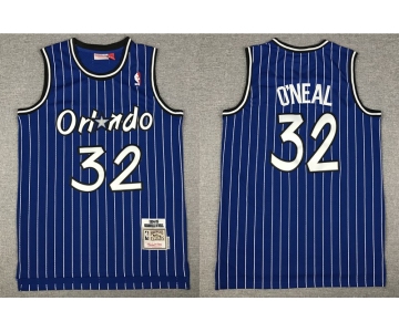 Men's Orlando Magic #32 Shaquille O'neal 1994-95 Purple Hardwood Classics Soul Swingman Throwback Jersey