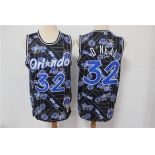 Men's Orlando Magic #32 Shaquille O'neal Black Tear Up Pack Mitchell & Ness Swingman Jeresy