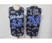 Men's Orlando Magic #32 Shaquille O'neal Black Tear Up Pack Mitchell & Ness Swingman Jeresy