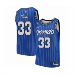 Men's Orlando Magic #33 Grant Hill Authentic Blue Hardwood Classics Basketball Jersey