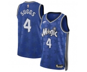 Men's Orlando Magic #4 Jalen Suggs Blue 2023-24 Classic Edition Stitched Basketball Jersey