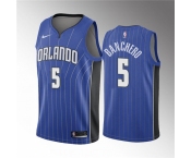 Men's Orlando Magic #5 Paolo Banchero Blue 2022 Draft Basketball Stitched Jersey