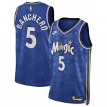 Men's Orlando Magic #5 Paolo Banchero Blue 2023-24 Classic Edition Stitched Basketball Jersey