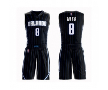 Men's Orlando Magic #8 Terrence Ross Authentic Black Basketball Suit Jersey Statement Edition