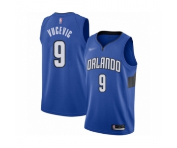 Men's Orlando Magic #9 Nikola Vucevic Authentic Blue Finished Basketball Jersey - Statement Edition