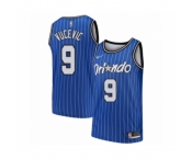 Men's Orlando Magic #9 Nikola Vucevic Authentic Blue Hardwood Classics Basketball Jersey