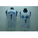 nba orlando magic #1 hardaway white strip(fans edition)