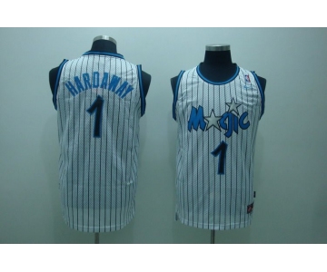 nba orlando magic #1 hardaway white strip(fans edition)