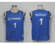 nba orlando magic #1 mcgrady blue(pinstripes)